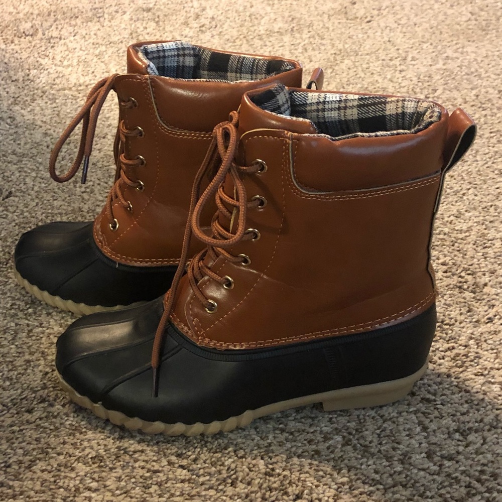 faux duck boots